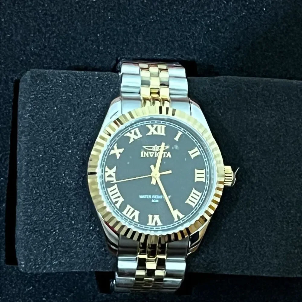 Invicta Watch Specialty Quartz Black Dial Women’s Watch 47413 & Gray Travel case